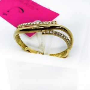 Anillo oro amarillo 18 kilates three