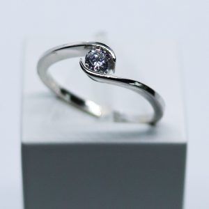 Anillo plata brillo