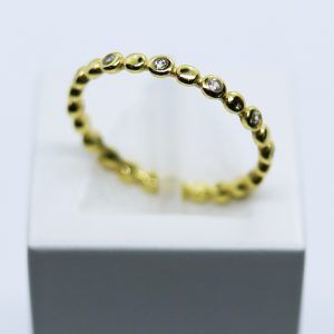 Anillo plata enchapada en oro