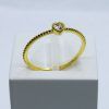 Anillo plata enchapada en oro corazon