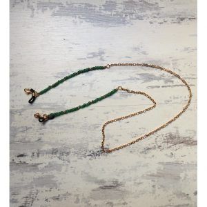 PORTA MASCARILLA IVOIRE DORADO Y VERDE