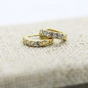 Pendientes Amagoa dorados brillo