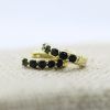 Pendientes Amagoa dorados negros