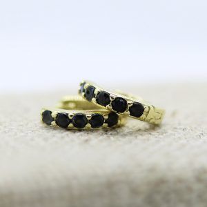 Pendientes Amagoa dorados negros