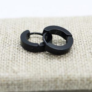 Pendientes Ivoire negro argolla
