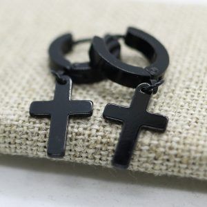 Pendientes ivoire cruz