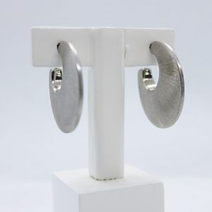 Pendientes Plata media luna