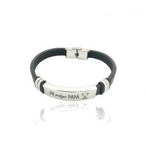 Pulsera acero Al mejor papá Amagoa