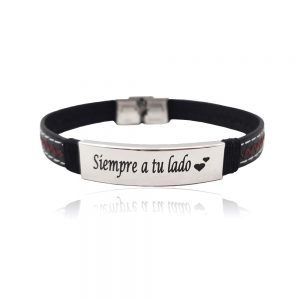 Pulsera Siempre a tu lado corazón Amagoa