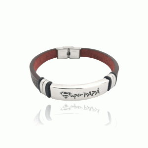 Pulsera Super papá negra Amagoa