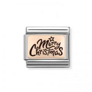 Link composable classic merry christmas oro rosa