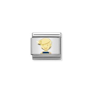 Link composable classic chico azul oro