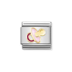 Link composable classic chupete rosa oro