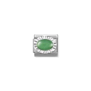 Link composable classic plata aventurina verde