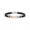 Pulsera city caucho oro rosa
