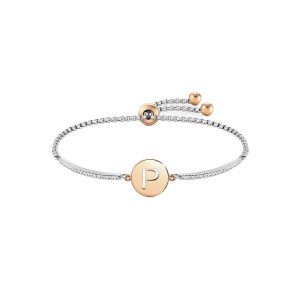 Pulsera milleluci letra p acero