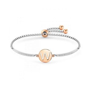 Pulsera milleluci letra w acero