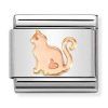 Composable Link gato corazon oro rosa
