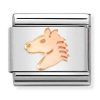 Composable link caballo oro rosa