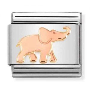 Composable link elefante oro rosa