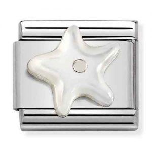 Composable link estrella marina plata