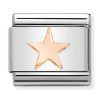 Composable link estrella oro rosa