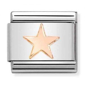 Composable link estrella oro rosa