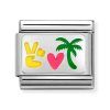 Composable link paz corazon palmera