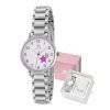 Reloj marea colgante esfera blanca estrellas rosa