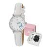 Reloj marea auriculares esfera blanca unicornio azul