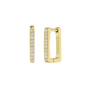 Pendientes rectangulo cristales blancos