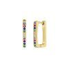 Pendientes rectangulo cristales varios colores