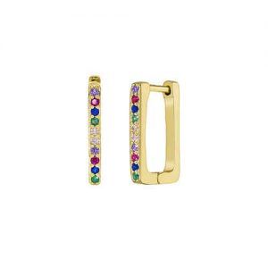 Pendientes rectangulo cristales varios colores