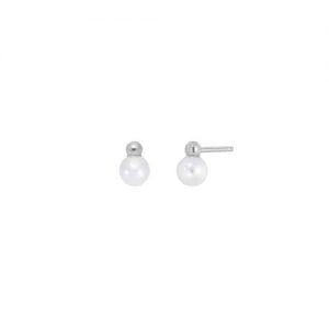 Pendientes marea perla plata