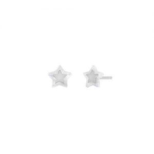 Pendientes marea estrella plata