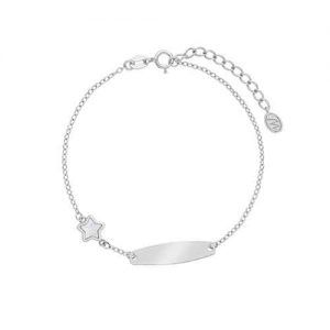 Pulsera con estrella comunion plata