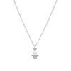 Colgante Angelito rosa plata