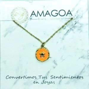 Colgante Estrella Naranja oro