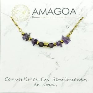 Tobillera Piedra Lila