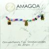 Tobillera perlas colores