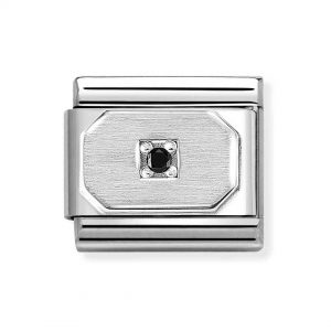 Link 18 plata geometrico negro