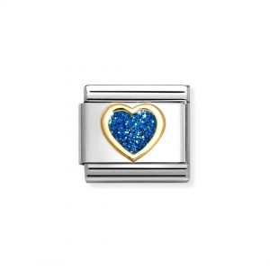 Link corazón brillo azul