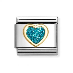Link corazón brillo celeste