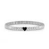 Pulsera brazalete corazón negro