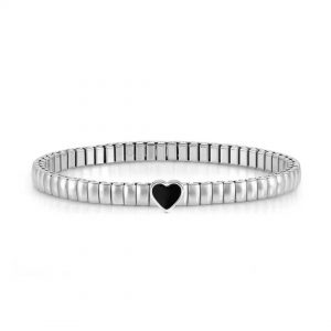 Pulsera brazalete corazón negro