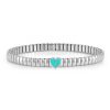 Pulsera brazalete corazon turquesa