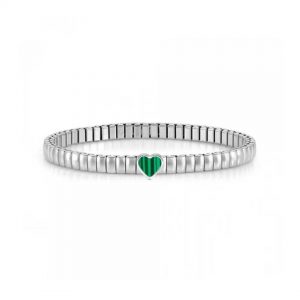 Pulsera brazalete corazón verde