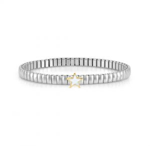 Pulsera brazalete estrella blanca