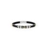 Pulsera ancla plata piedras dorada