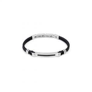 pulsera manvision plata-negra